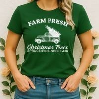 Country Farm Fresh Christmas Trees Women's T-Shirt thumb 2