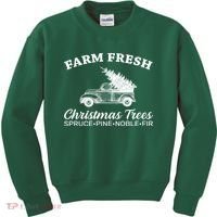 Country Farm Fresh Christmas Trees Kids Sweatshirt thumb 0