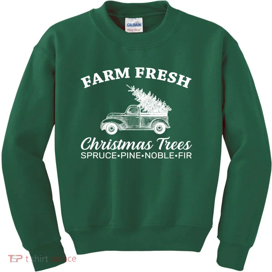 Country Farm Fresh Christmas Trees Kids Sweatshirt
