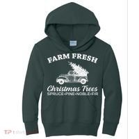 Country Farm Fresh Christmas Trees Kids Hoodie thumb 0