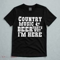 Country Music And Beer That's Why Im Here T-Shirt thumb 5