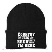Country Music And Beer That's Why Im Here Beanie thumb 0