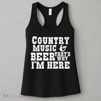 Country Music And Beer That's Why Im Here Women's Tank Top thumb 3