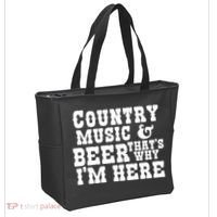 Country Music And Beer That's Why Im Here Tote Bag thumb 2