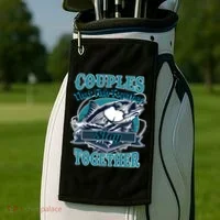 Couples The Fish Together Stay Together Golf Towel thumb 2
