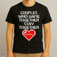 Couples Who Game Together Stay Together T-Shirt thumb 3
