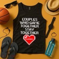Couples Who Game Together Stay Together Tank Top thumb 4