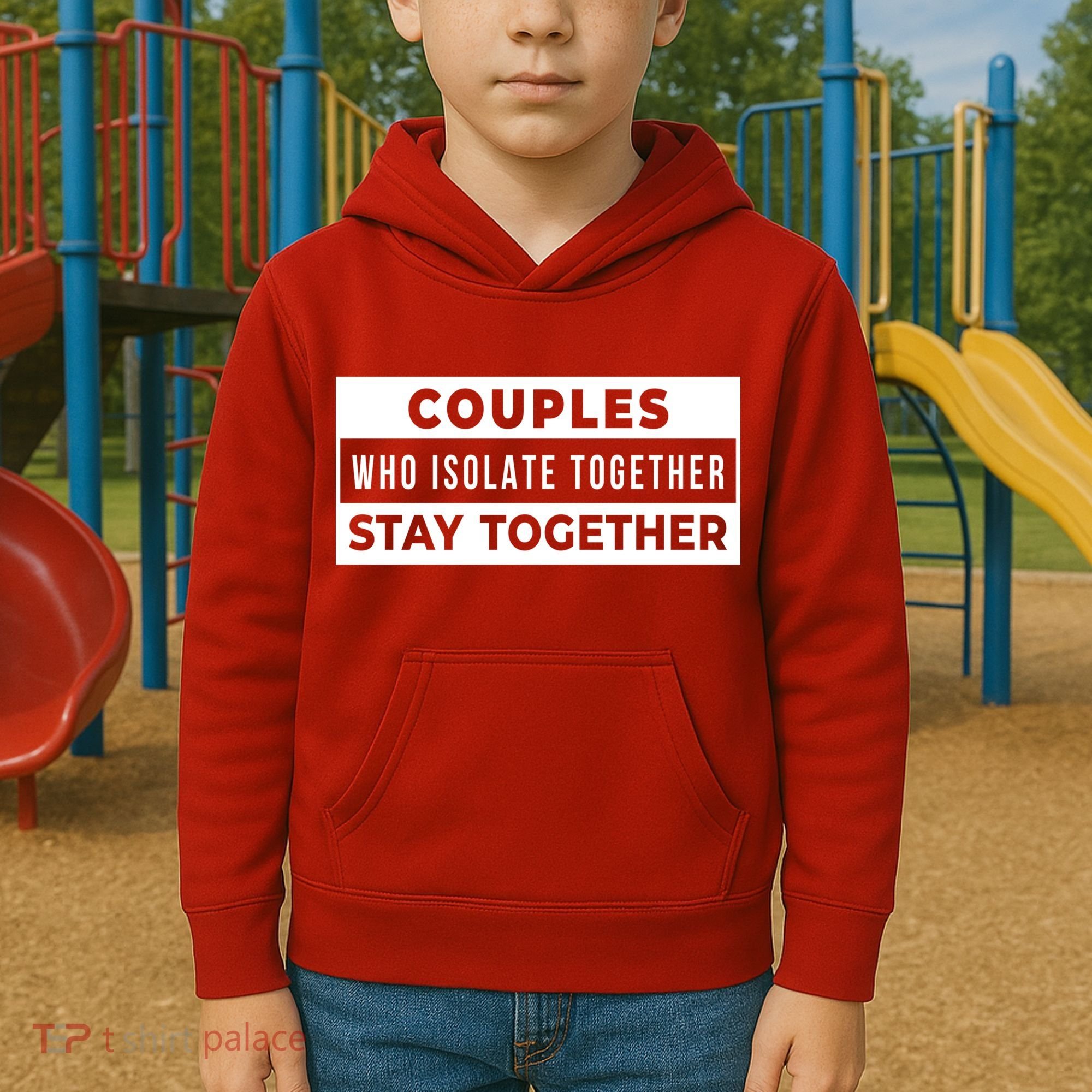 Couples Who Isolate Together Stay Together Kids Hoodie