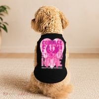Courage Faith Strength Hope Breast Cancer Awareness Doggie Tank thumb 2