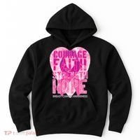 Courage Faith Strength Hope Breast Cancer Awareness Hoodie thumb 0