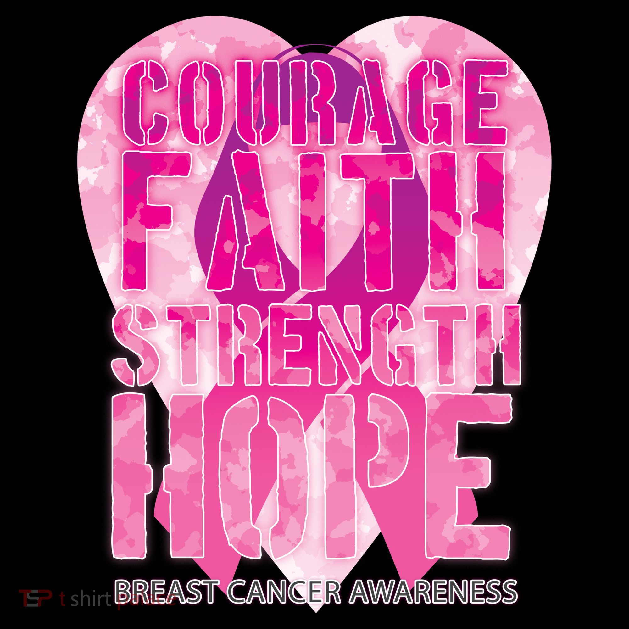 Courage Faith Strength Hope Breast Cancer Awareness Mousepad