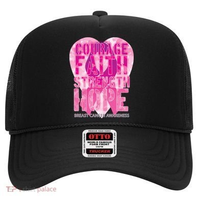 Courage Faith Strength Hope Breast Cancer Awareness Hat