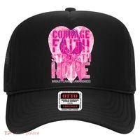Courage Faith Strength Hope Breast Cancer Awareness Hat thumb 0