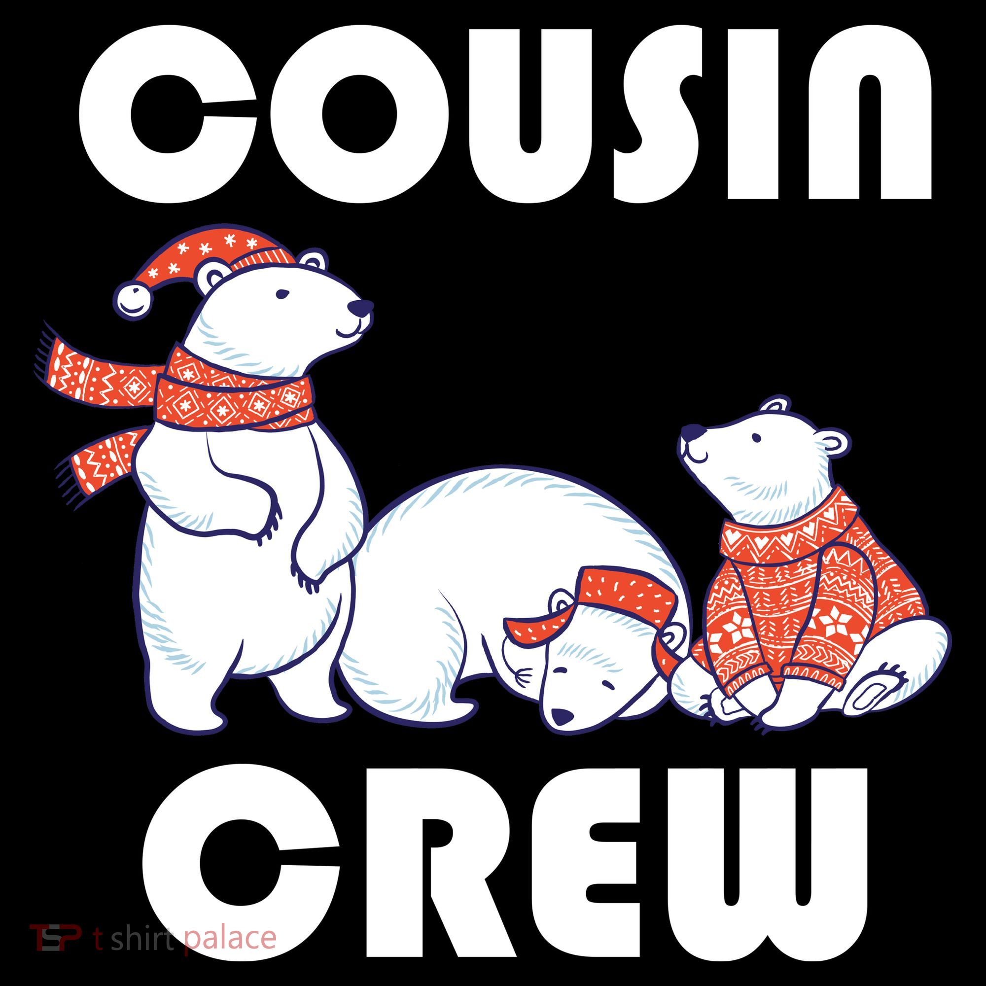 Cousin Crew Cute Polar Bears USA-Made Doggie Bandana