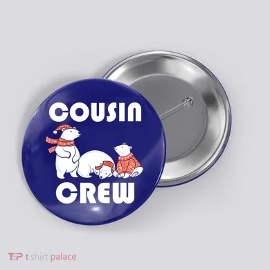 Cousin Crew Cute Polar Bears Button