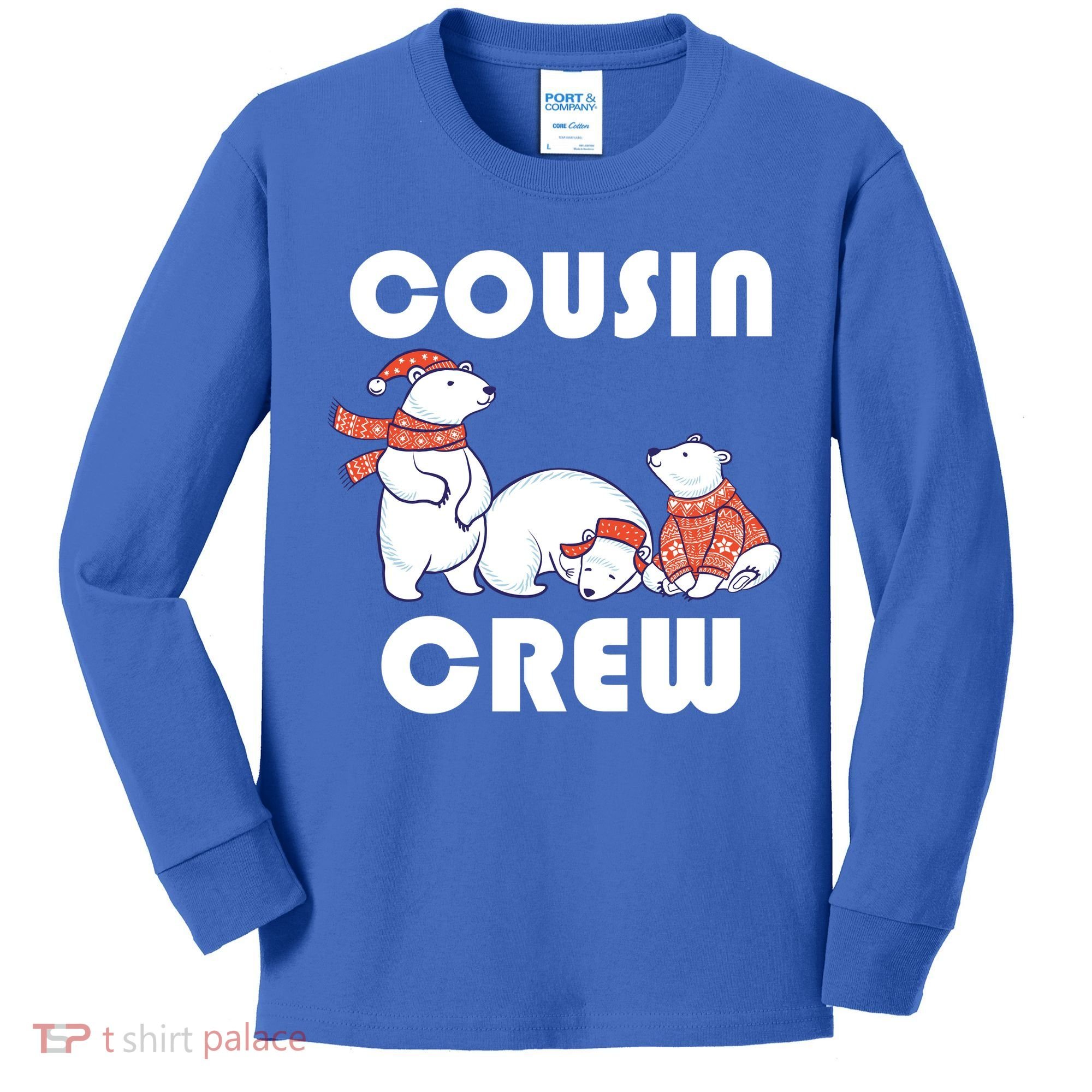 Cousin Crew Cute Polar Bears Kids Long Sleeve Shirt