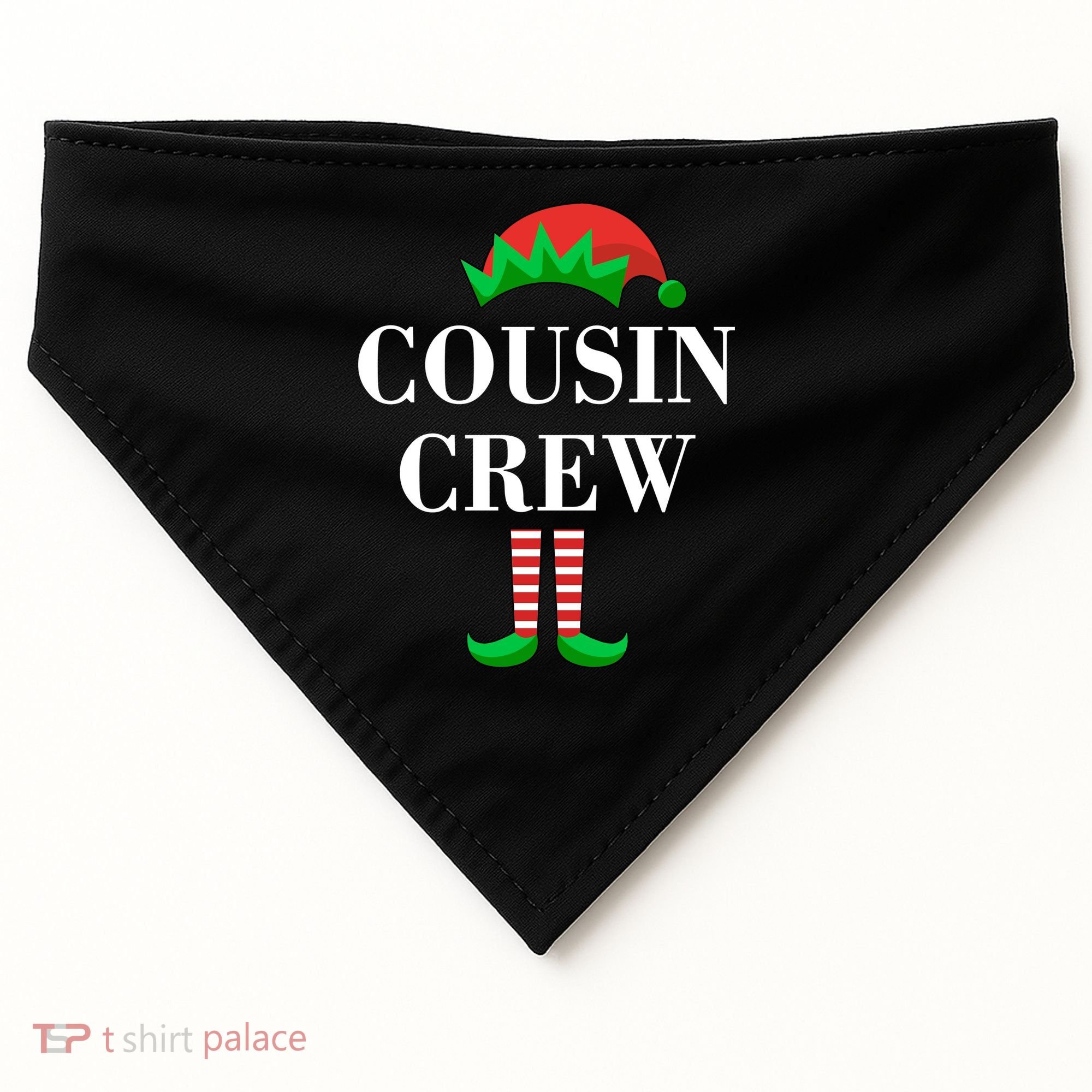 Cousin Crew Elf Family Matching Christmas USA-Made Doggie Bandana