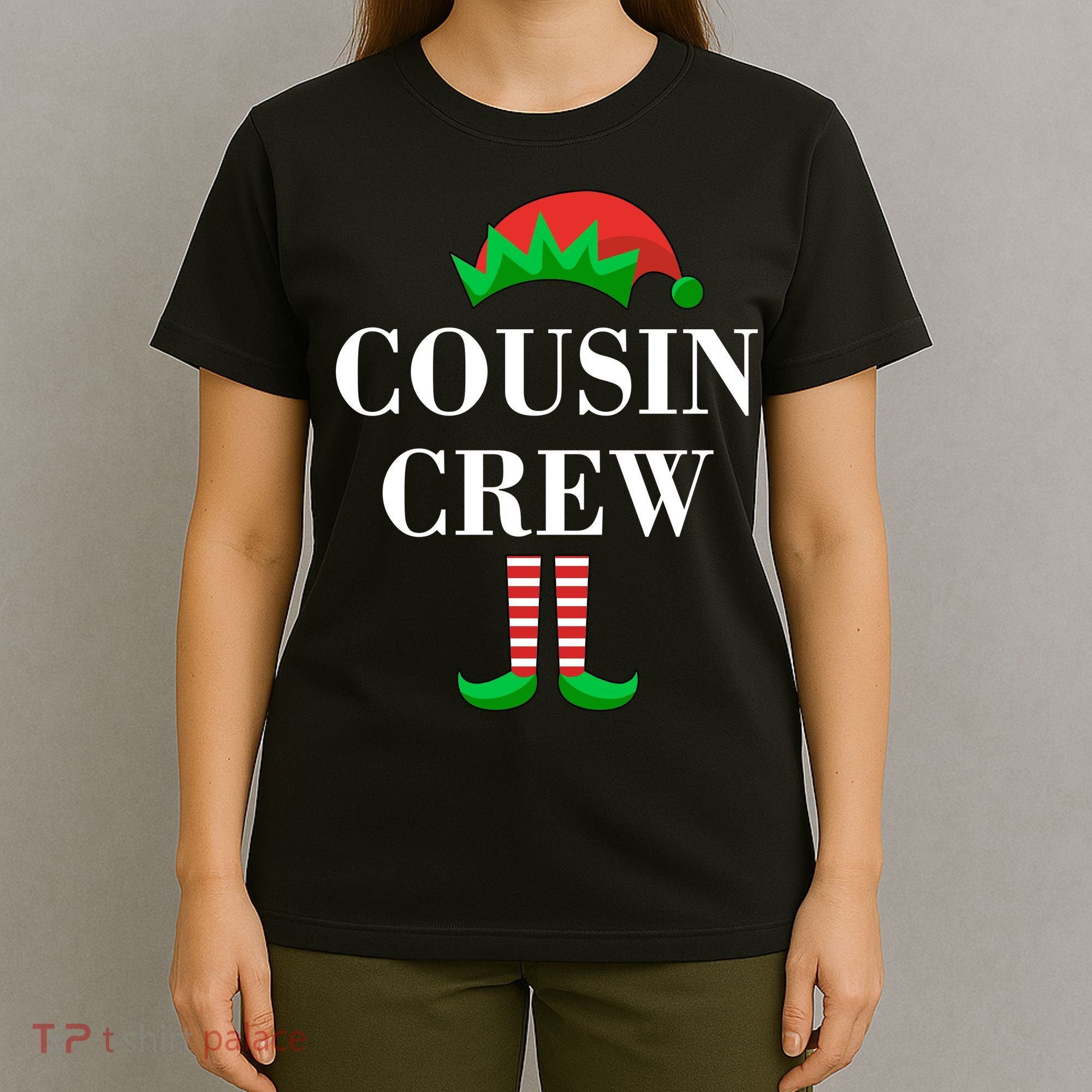 Cousin Crew Elf Family Matching Christmas T-Shirt