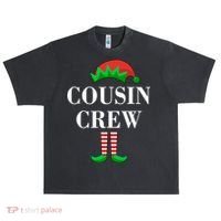 Cousin Crew Elf Family Matching Christmas Urban Oversized Heavyweight T-Shirt thumb 0