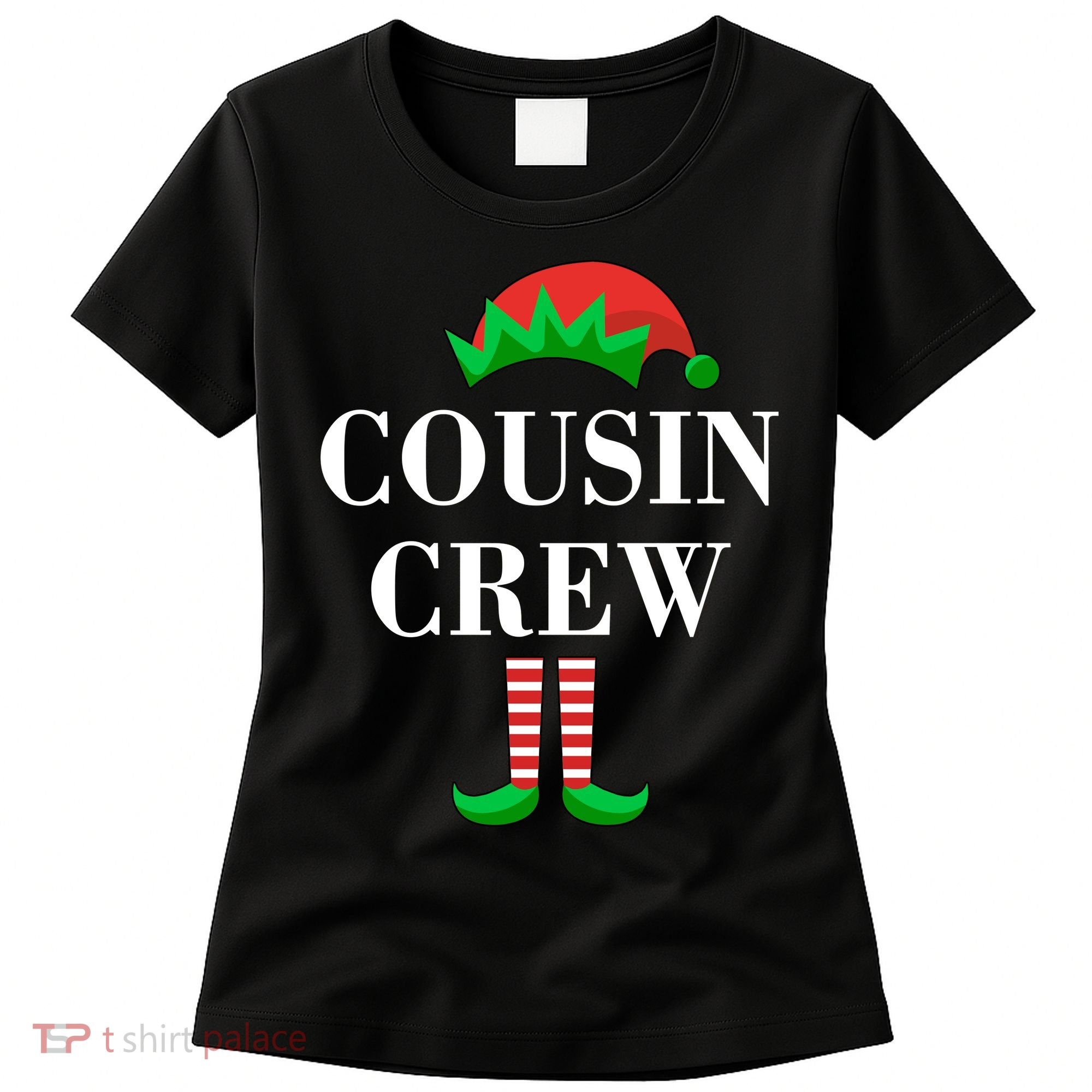 Cousin Crew Elf Family Matching Christmas Women's T-Shirt