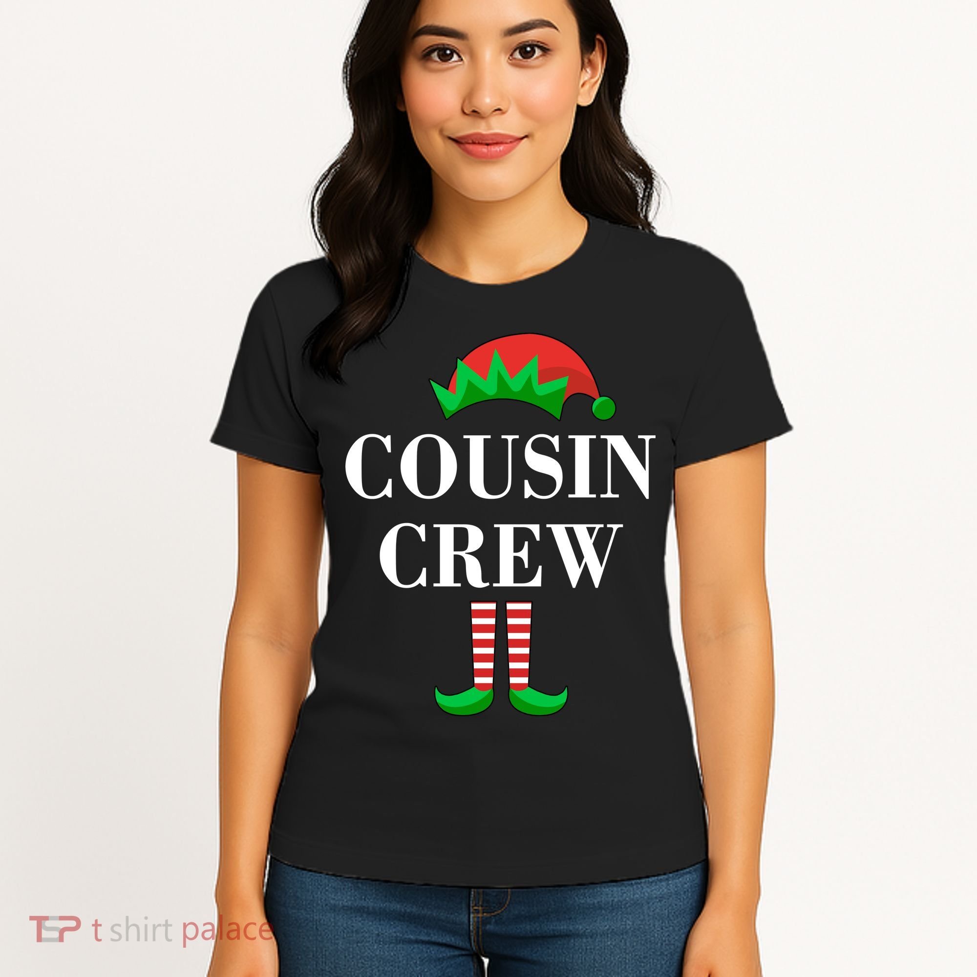 Cousin Crew Elf Family Matching Christmas Women's T-Shirt