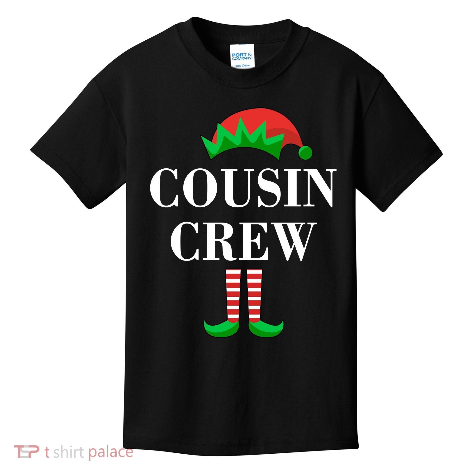 Cousin Crew Elf Family Matching Christmas Kids T-Shirt