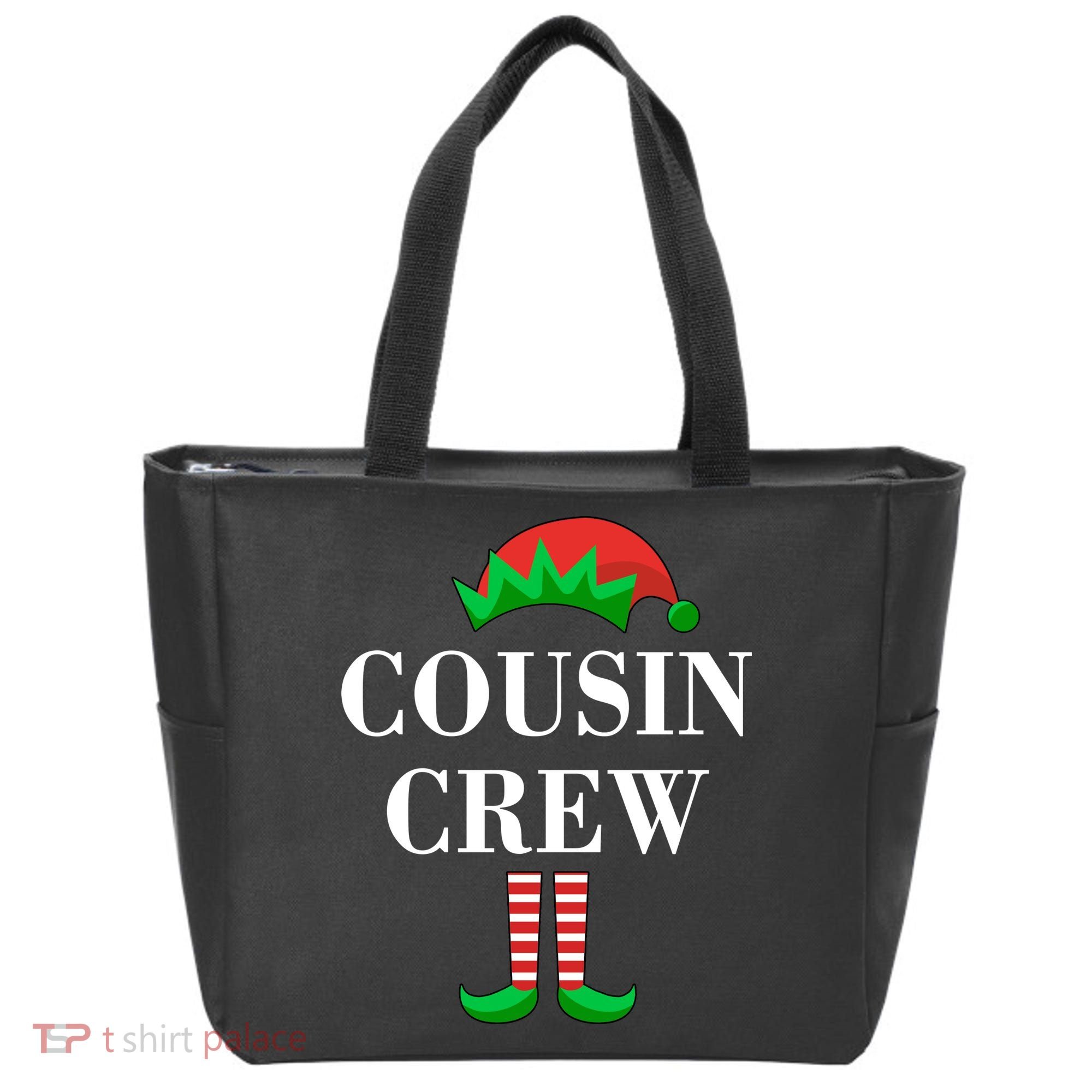 Cousin Crew Elf Family Matching Christmas Tote Bag