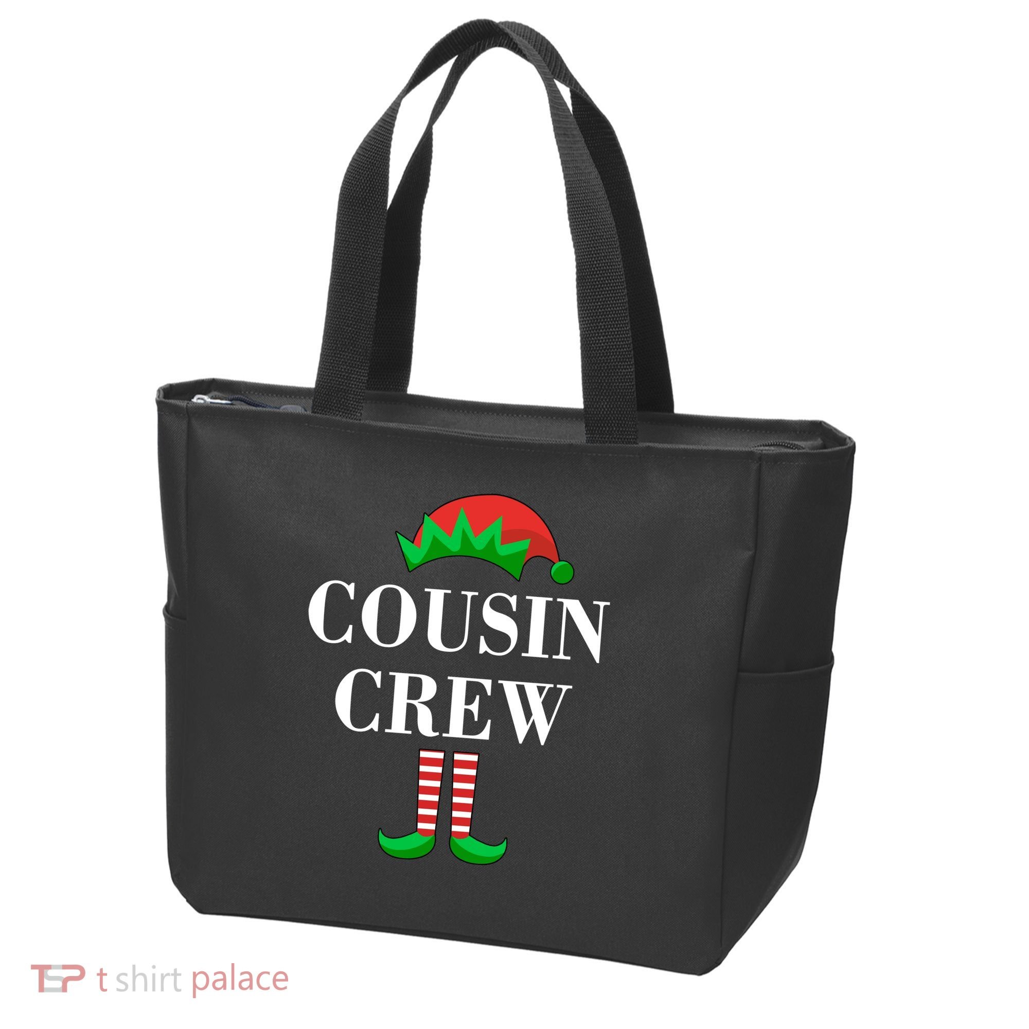 Cousin Crew Elf Family Matching Christmas Tote Bag