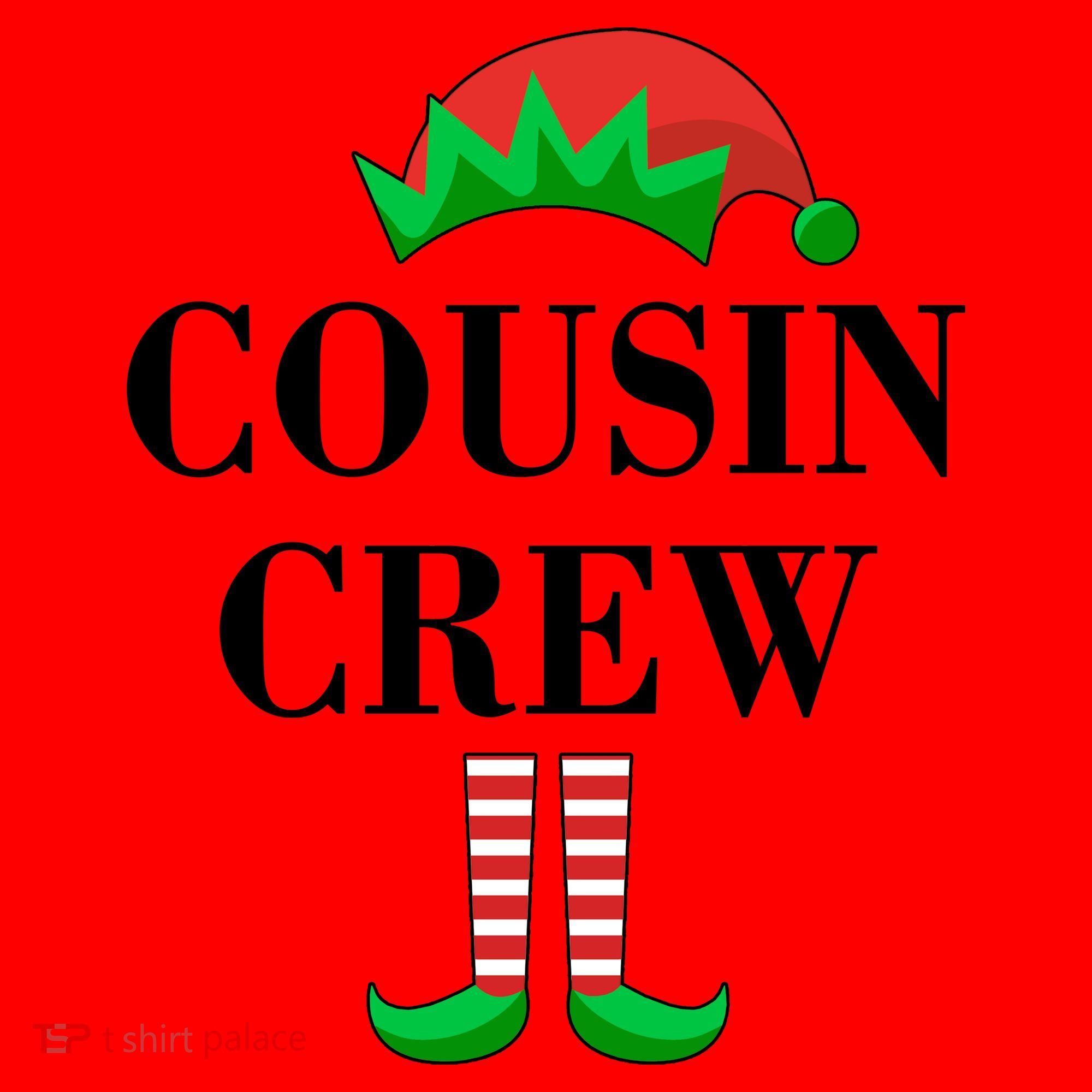 Cousin Crew Elf Family Matching Christmas Santa Hat