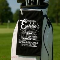 Cousin Eddie's RV Maintenance No Shitter Is Too Full Golf Towel thumb 2
