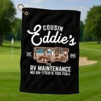 Cousin Eddie's RV Maintenance Shitters Too Full Golf Towel thumb 1
