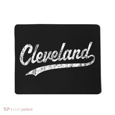 Cleveland Oh Vintage Baseball Sports Script Mousepad