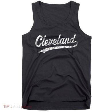Cleveland Oh Vintage Baseball Sports Script Tank Top