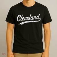 Cleveland OH Vintage Baseball Sports Script T-Shirt thumb 3