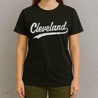 Cleveland OH Vintage Baseball Sports Script T-Shirt thumb 4