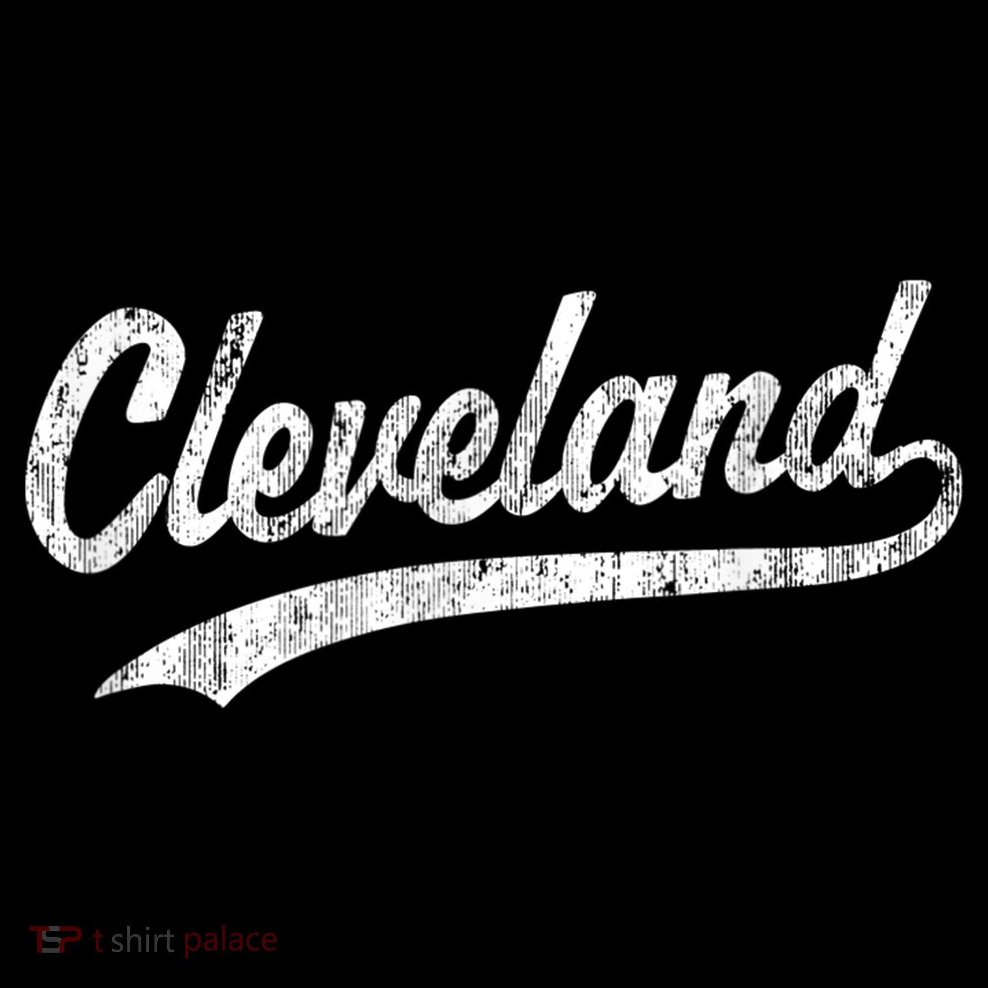 Cleveland OH Vintage Baseball Sports Script T-Shirt