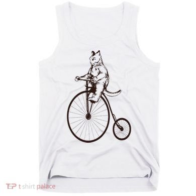 Cat On Vintage Bicycle Funny Gift Tank Top