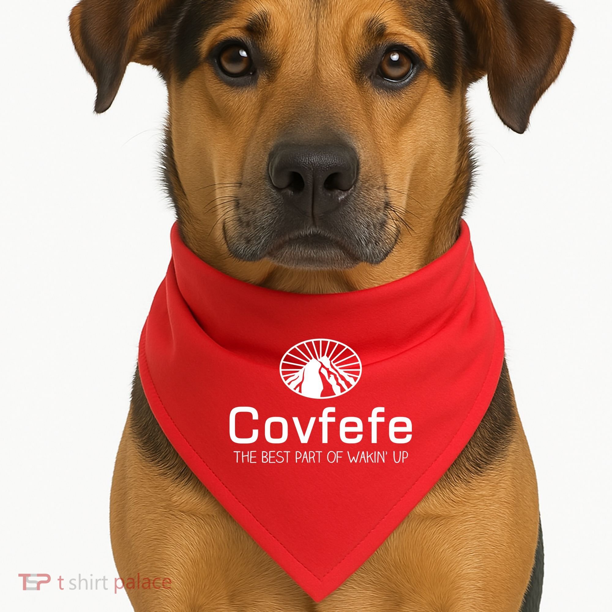Covfefe The Best Part of Wakin' Up Parody USA-Made Doggie Bandana