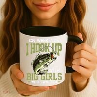 Cute On Weekends I Hook Up With Big Who Swallow Fishing Coffee Mug thumb 3