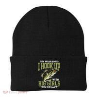 Cute On Weekends I Hook Up With Big Who Swallow Fishing Beanie thumb 0