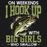 Cute On Weekends I Hook Up With Big Who Swallow Fishing Mousepad thumb 1
