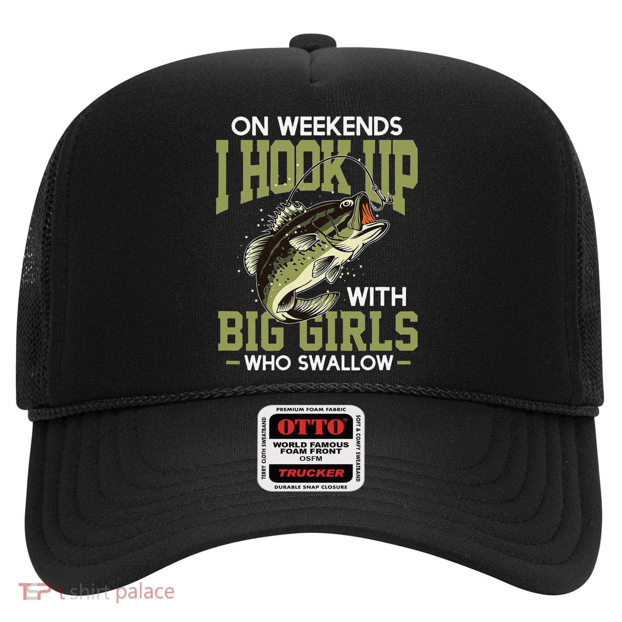 Cute On Weekends I Hook Up With Big Who Swallow Fishing Hat