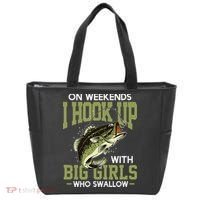 Cute On Weekends I Hook Up With Big Who Swallow Fishing Tote Bag thumb 0