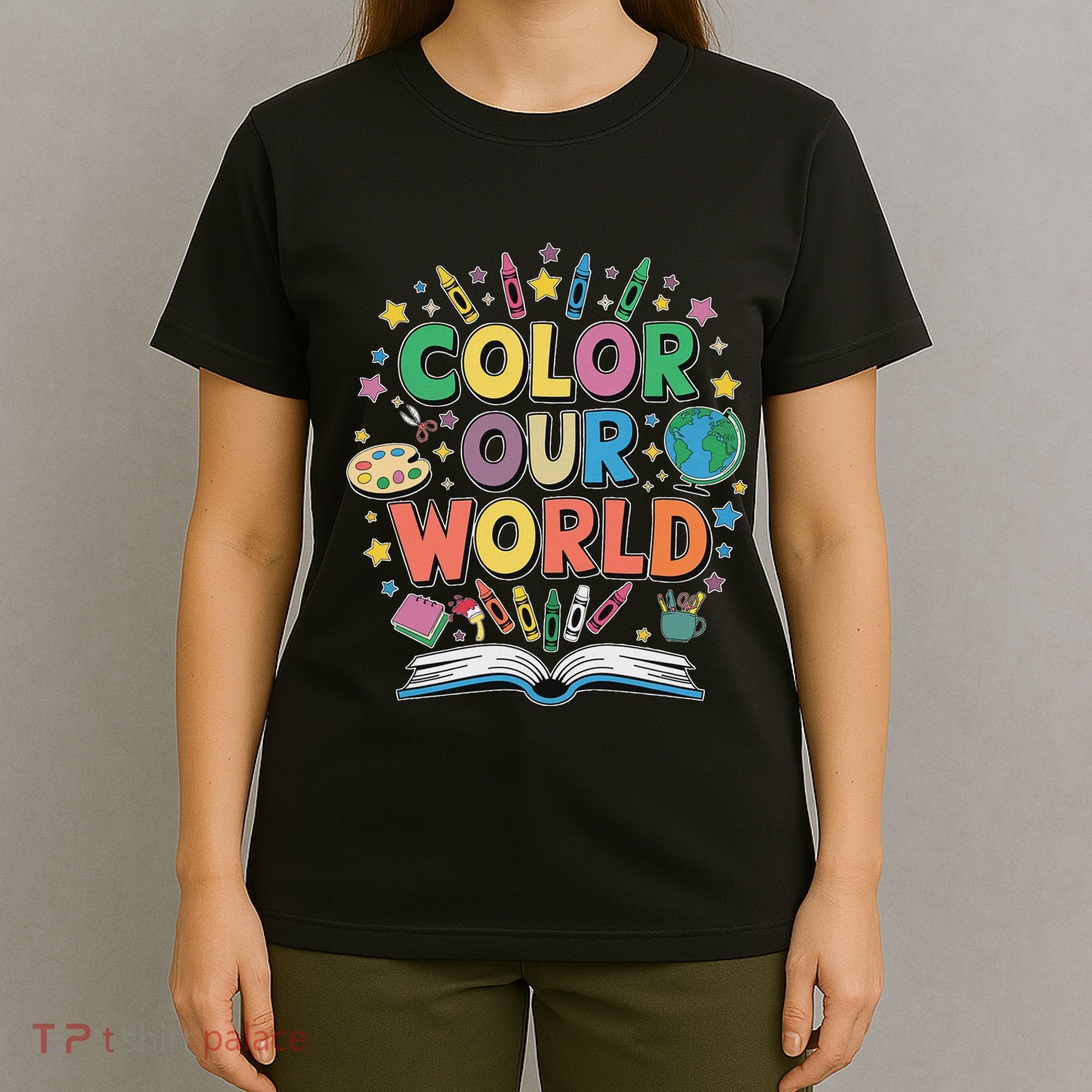 Color Our World Summer Reading Art And Creativity Enthusiast T-Shirt