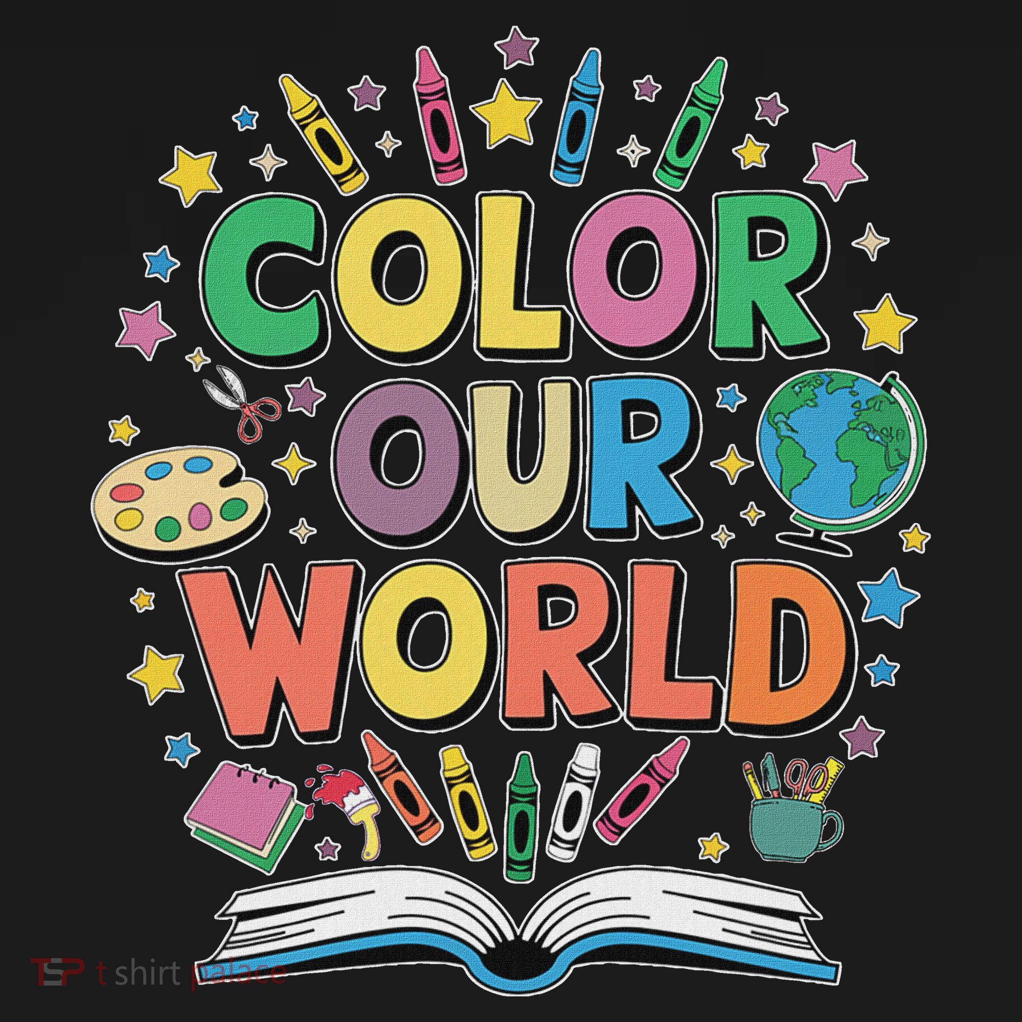 Color Our World Summer Reading Art And Creativity Enthusiast T-Shirt