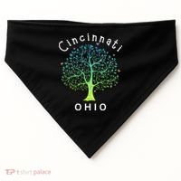 Cincinnati Ohio With Tree Love For Cincinnati USA-Made Doggie Bandana thumb 0