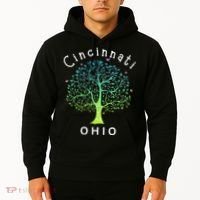 Cincinnati Ohio With Tree Love For Cincinnati Hoodie thumb 2