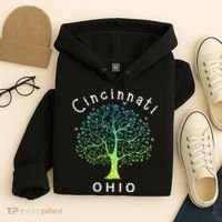 Cincinnati Ohio With Tree Love For Cincinnati Hoodie thumb 4