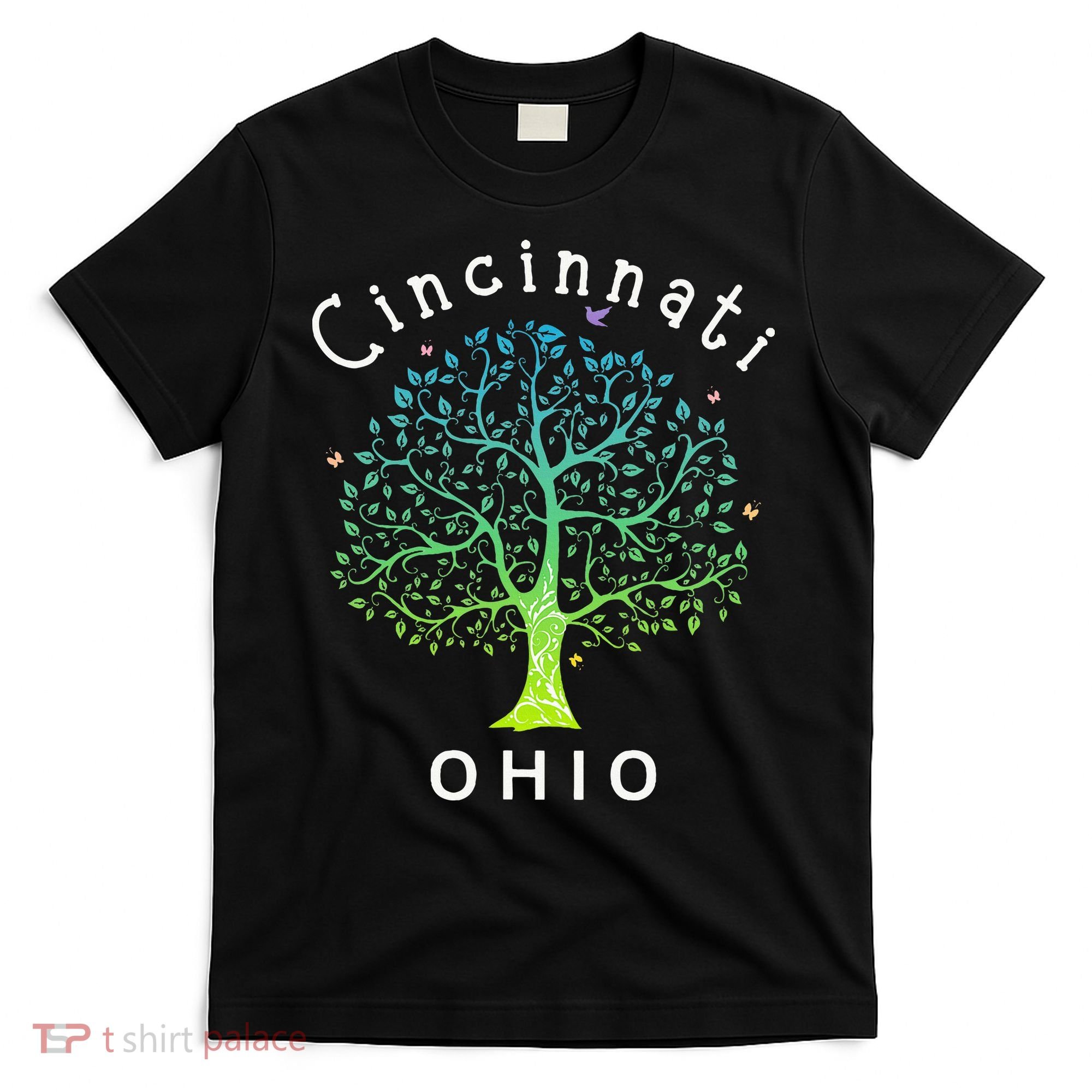 Cincinnati Ohio With Tree Love For Cincinnati T-Shirt
