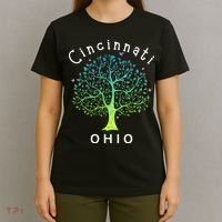 Cincinnati Ohio With Tree Love For Cincinnati T-Shirt thumb 4